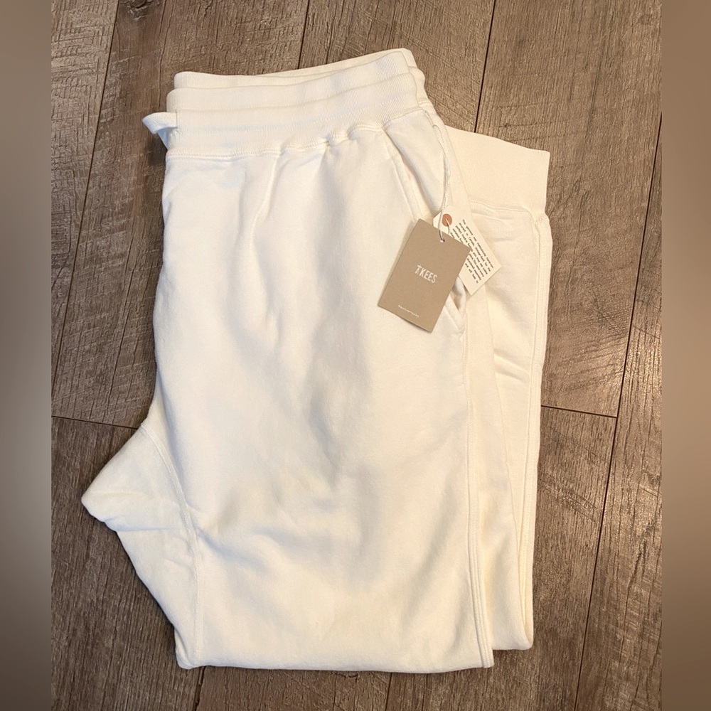 Cream TKEES Core Fleece Sport Jogger